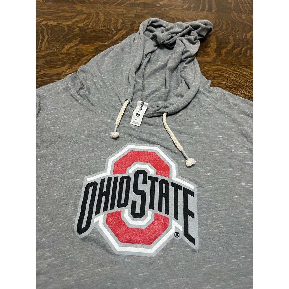 Colosseum Ohio State Buckeyes Lightweight Hoodie Womens XL Gray Heather